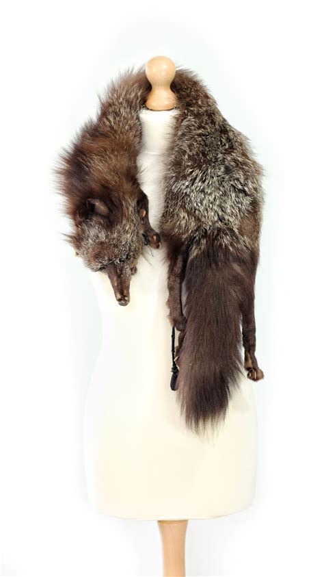 vintage 1930 s 1940 s taxidermy silver fox real fur etsy real fur silver fox game of