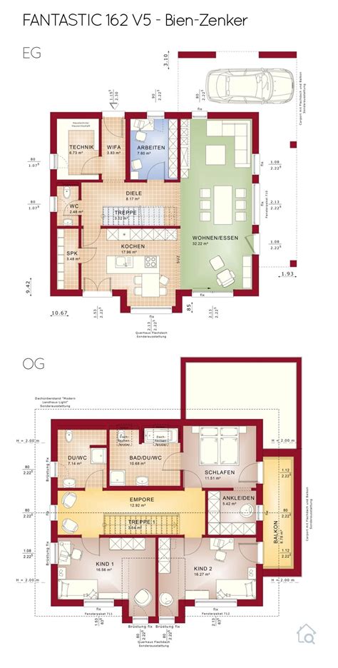 Bungalow grundrisse 5 zimmer 3d | grundriss bungalow, haus. Einfamilienhaus Grundriss offen mit Satteldach & Carport ...