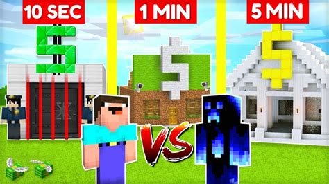 Noob Vs Pro StavÍ Banku Za 10 Sec 1 Min 5 Min V Minecraftu Youtube