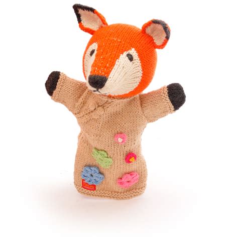 Fox Hand Puppet In Organic Cotton Chunkichilli