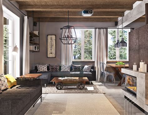 Industrial interior design is one of the most popular home decor styles right now. Studio Apartment Design With Industrial Decor Looks So ...