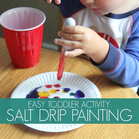 Color Play Salt Drip Painting Toddler Approved Easy Toddler