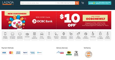 This lazada credit card promo ends on 31 december 2021. Lazada Singapore $10 OFF with OCBC Cards