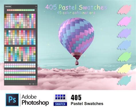 405 Adobe Photoshop Pastel Color Swatches Etsy