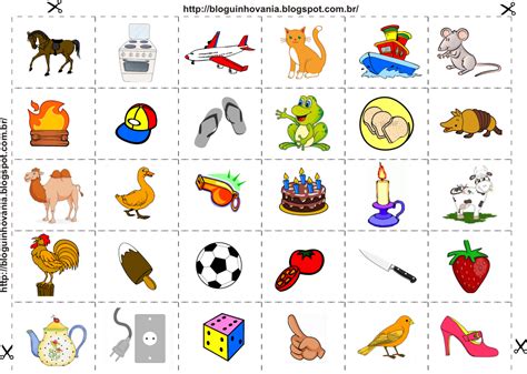 Juego que consta de cartones ilustrados que cada uno de los jugadores deben localizar rápidamente y coincidir con las figuras del tablero. Bloguinho da Vânia