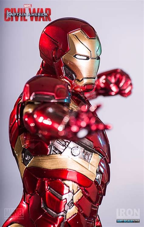 Iron Man Mark Xlvi Civil War Iron Studios 110 Marvel Boneco R 368