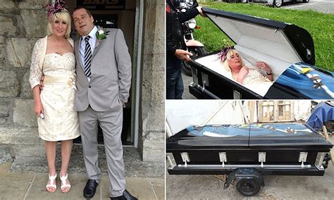 Bride Turns Up At Her Own Wedding In A Coffin Daily Mail Online