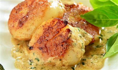 Learn how to make seared scallops with a. Seared Scallops with Creamy Cheese Sauce Low-carb Keto ...