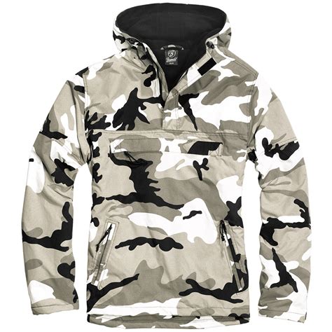 Brandit Military Windbreaker Tactical Hooded Anorak Mens Jacket Urban