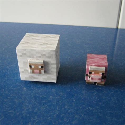 13easy Minecraft Papercraft Blue Sheep Kienesigualakien