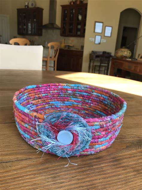 Fabric Coiled Clothesline Bowl By Claire Fabric Bowls Fabric