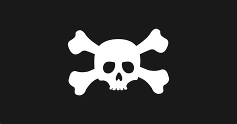 Simple White Crossbones Skull Crossbones Sticker Teepublic