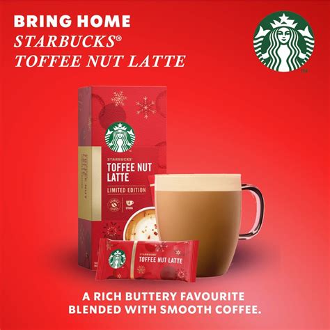 Limited Edition Starbucks Toffee Nut Latte Instant Coffee Mixes