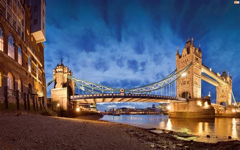 Anglia Rzeka Panorama Most Tower Bridge Londyn