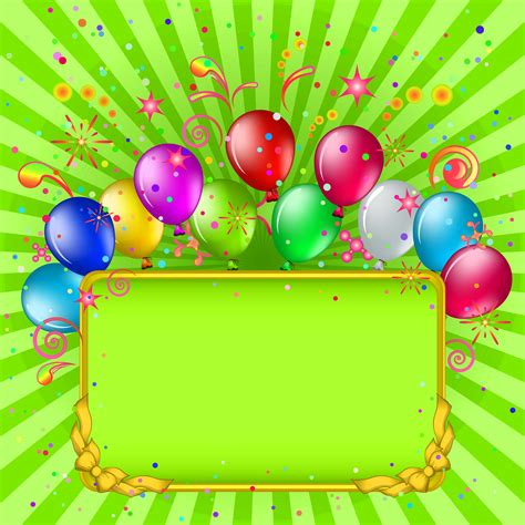 Free Download Green Birthday Background With Balloons Gallery