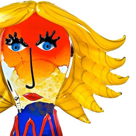 Murano Glass Sculpture Picasso Face Sculpture Murano Blown Etsy
