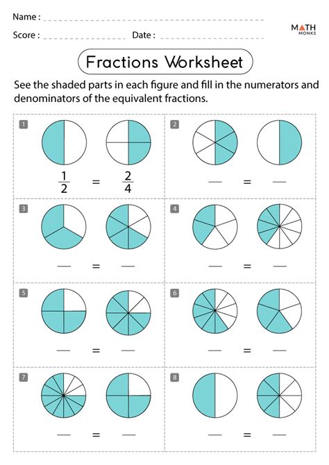 Printable Math Worksheets For 3rd Grade Fractions Elcho Table