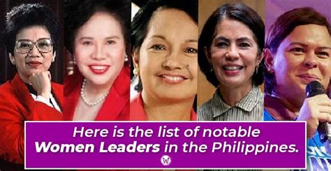 5 Notable Filipino Women Leaders In The Philippines Whatalife
