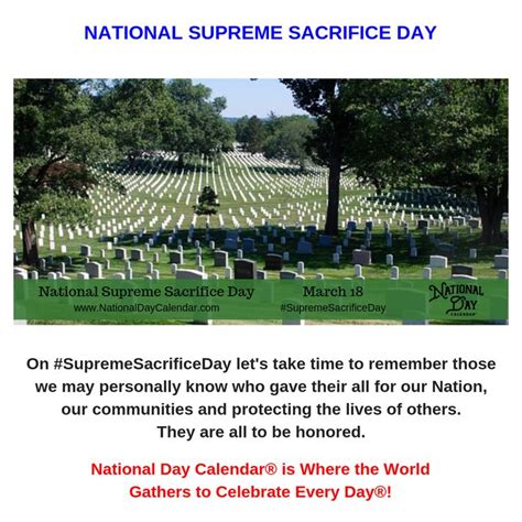National Supreme Sacrifice Day March 18 All National Days