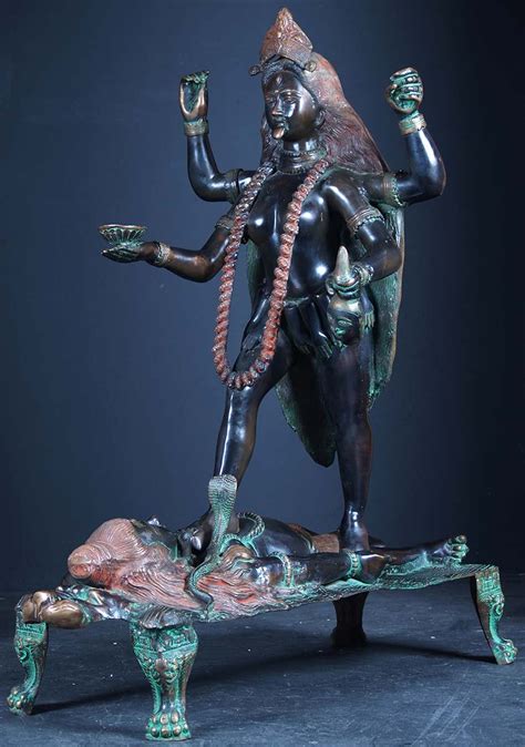 Sold Brass Enraged Kali On Corpose Of Shiva 49 Kali Hindu Gods