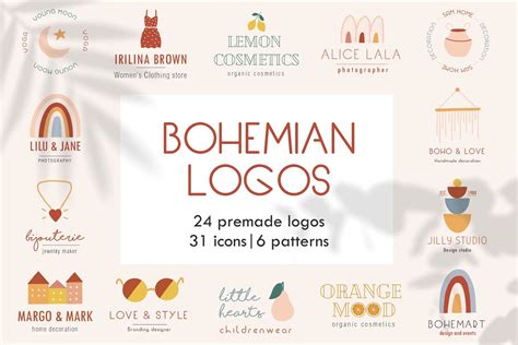 Bohemian Logos 359127 Logos Design Bundles