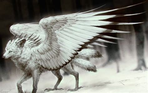 Winged Wolf By Tincek Marincek Beast Creature Fantasy Wolf Creature Art