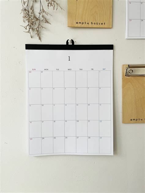 2023 Simple Year Planner Calendar Wall Hanging Calendar Etsy