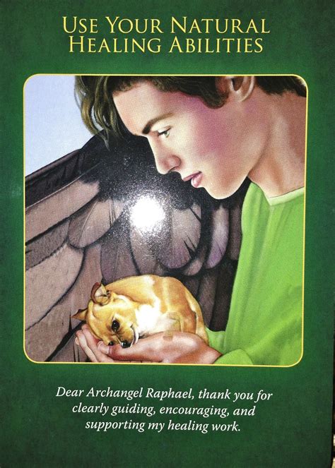 From The Doreen Virtue Archangel Raphael Healing Oracle Card Deck