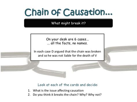 Learn about causation criminal law with free interactive flashcards. Causation & other issues 2011 12