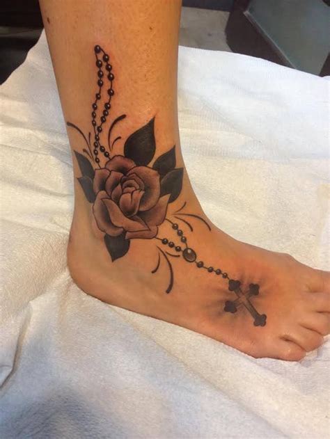 Rosary ankle tattoos ankle tattoo mandala ankle tattoo cross inner ankle tattoos wrap around ankle tattoos ankle tattoo cover up butterfly 50 catchy ankle tattoo designs for girls. Traditional rose and Rosary by Sean @ The Gallery Tattoos Ottawa's Premiere Custom Tattoo Shop ...