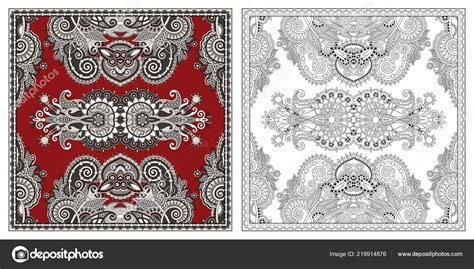Coloring Pages Coloring Book For Adults Authentic Carpet Desig Stock