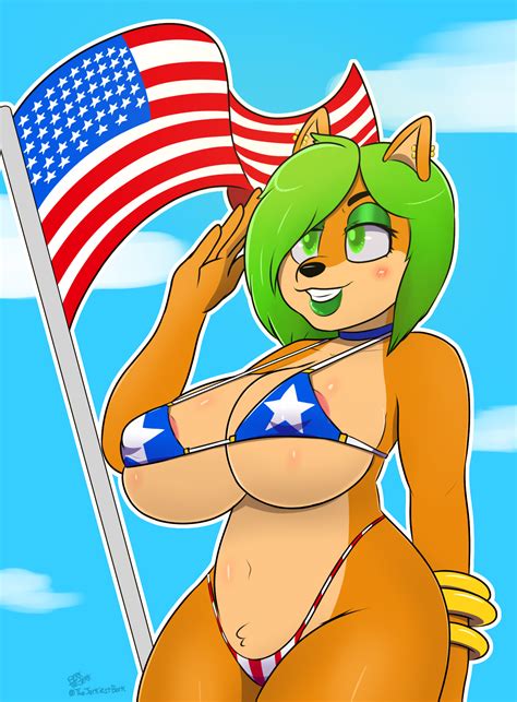 Rule 34 1girls American Flag American Flag Bikini Ami Bandicoot