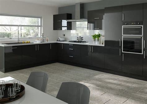 Cashmere and cream are light colour options also for your consideration. Lewes High Gloss Metallic Black Kitchen Doors from Kitchen ...