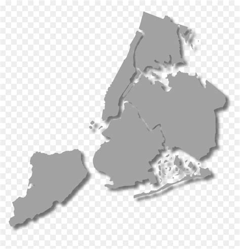 New York City Map Outline Hd Png Download Vhv
