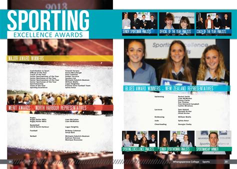 Sports Awards Yearbook Page