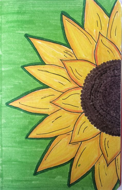 Dibujo De Un Girasol