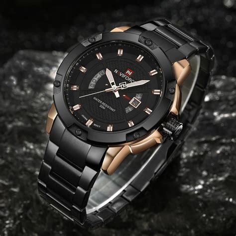 naviforce watches men brand luxury full steel army military watches men s quartz hour clock man
