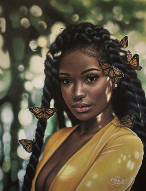 Butterflies Destiny Schaefer Acrylic Paint 2018 Black Girl Art Black