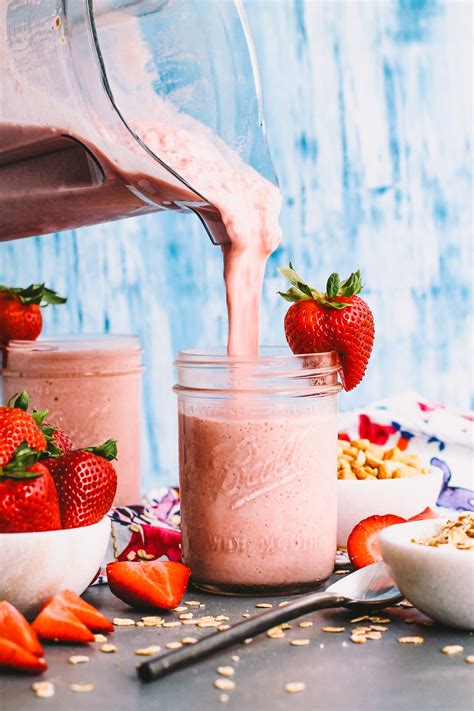 Strawberry Pbandj Protein Smoothies Plays Well With Butter