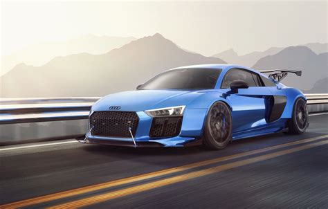 Audi R8 Blue Wallpaper