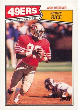 Not only can you find just about any card you might want for sale, you can also see much. 1987 Topps Jerry Rice #115 Football Card Value Price Guide