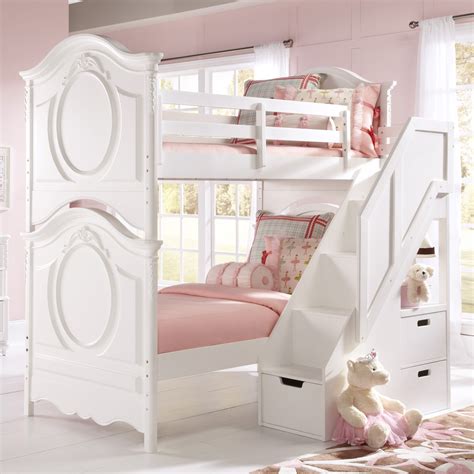 Sweetheart Twin Over Twin Bunk Bed White Cool