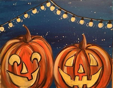 How To Paint Jack O Lanterns At Night Step By Step Painting
