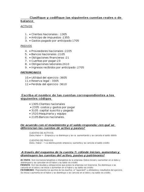 Cuentas Contables Pdf Contabilidad Industrias De Servicio