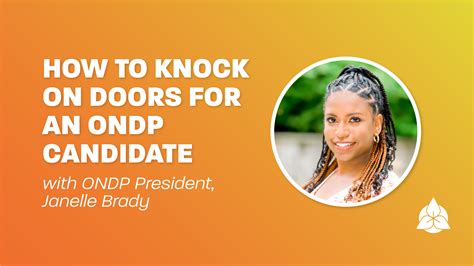 How To Knock On Doors For An Ondp Candidate The Ontario Federation Of