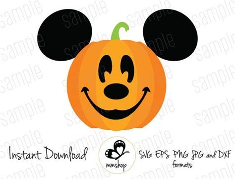 Mickey Pumpkin Instant Download Svg Files Mickey Pumpkin Mickey