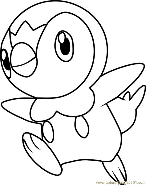 Piplup Pokemon Coloring Page For Kids Free Pokemon Printable Coloring