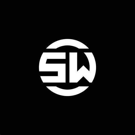 Sw Logo Monogram Isolated On Circle Element Design Template 3747282