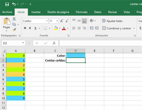Contar Celdas Por Color En Excel Excel Total