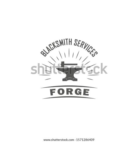Forge Logo Black White Color Vector Stock Vector Royalty Free